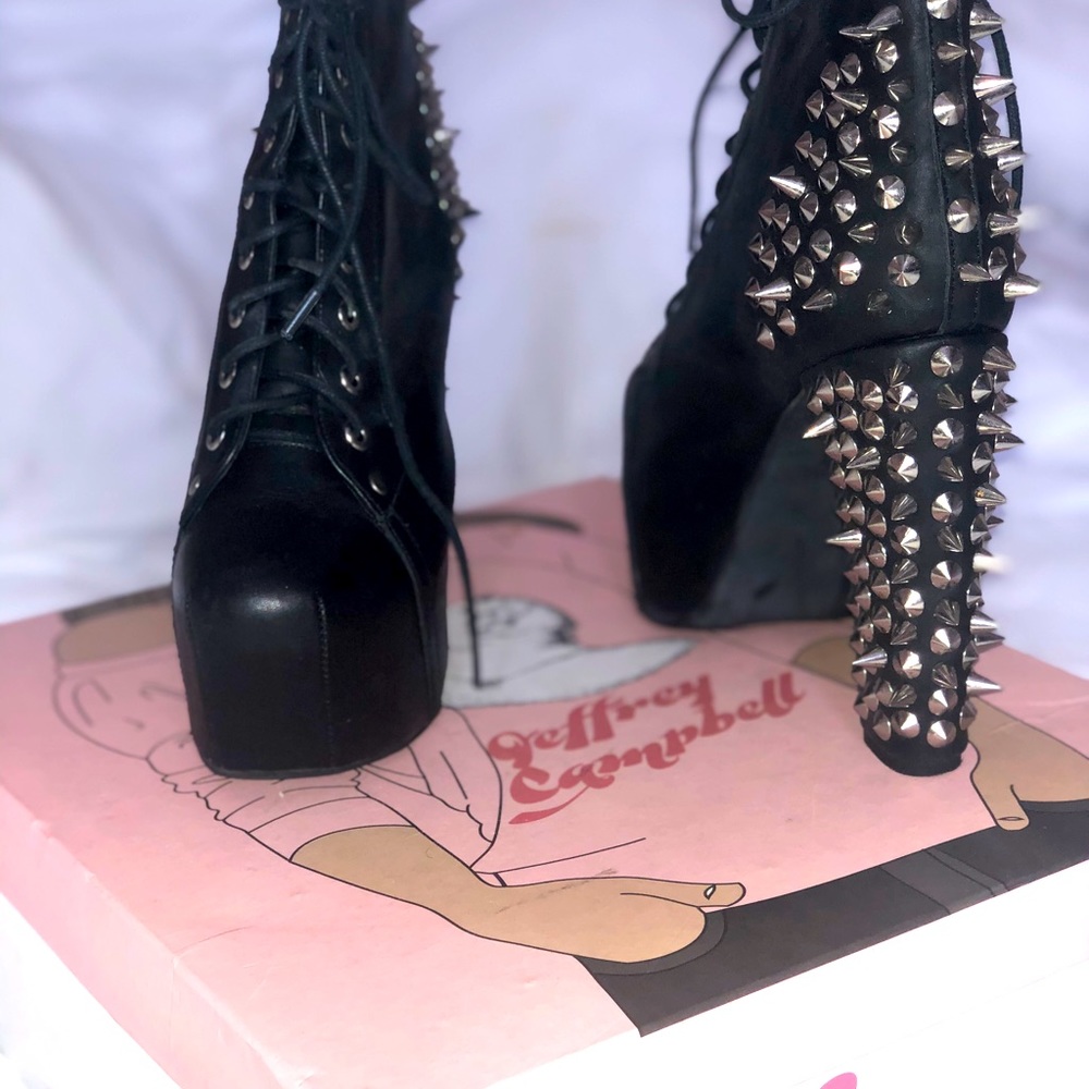 Jeffery Campbell Black Spiked Havana Pump - Picture 2 of 4